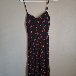 Blue Life Floral Black and Orange Pants Suit Sz S